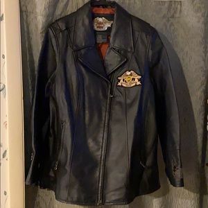 Vintage leather Harley Davidson motorcycle jacket